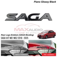 Rear Logo Emblem (SAGA Wording) PROTON SAGA VVT MC1 MC2 2016-2025 Matte Glossy Forged Carbon Fiber B