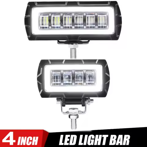 4 Inch 5 inch Motorcycle Headlamp LED Auxiliary Headlight DRL 6000K White led Spotlight 12V 24V For 