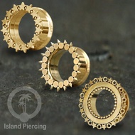 Gold stainless Steel Plug and Tunnel Piercing Earrings SpecialYANG