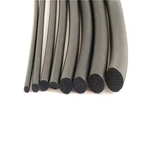 Length 5-50M Diameter 2 3 8 10mm Round EPDM Rubber Foaming Sealing Strip O Type Penetrating Car Door