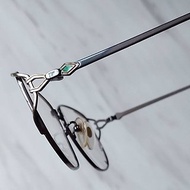 日本CHARMANT Epurer 鈦金屬 綠菱形琺瑯 古董眼鏡 絕版全新鏡框