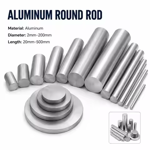 1~10 PCS 6061 Aluminum Solids Rod Round Bar Length 20mm 50mm 100mm 120mm 150mm 300mm 330mm 450mm500m