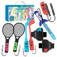 Nintendo Switch Sports Game Accessories Bundle, 9 in 1 Family Sport Kit for NS Switch &amp; Switch OLED