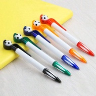 1pc/5pcs (Random Color) Football Shaped Retractable 0.5mm Black Ballpoint Pen, 14.3 * 2.1cm / 5.62 *