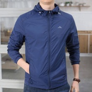 Men Hooded Outerwear Sport Windbreaker Ultra Light Jackets Thin Jacket Men Summer Outdoor Quick Dry