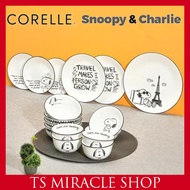 CORELLE KOREA Snoopy&amp;Charlie Korean Best Seller Tableware 16p Set for 4 People / Dinnerware / Rice bowl,Soup Bowl