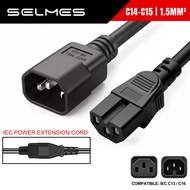 Power Cord 1.5mm² 10A IEC C14 - IEC C15 PDU Cable Extension Wire Cable UPS PowerSupply Electrical