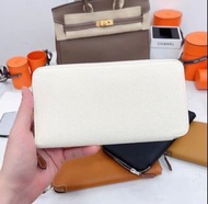 Hermes 白色 絲巾長夾/白雪公主/全新美品