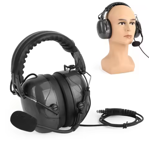 Artudatech Aviation Headset Noise Cancelling Pilot Headset 7.1mm Plug Excellent Acoustic Design Earp