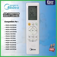 【𝐅𝐑𝐄𝐄 𝐁𝐀𝐓𝐓𝐄𝐑𝐘 𝐀𝐀𝐀𝐗𝟐】 Replacement Remote For Midea RG10B(B)/BGEF RG10A(B2S)/BGEF Aircond MSMF MSXS-10