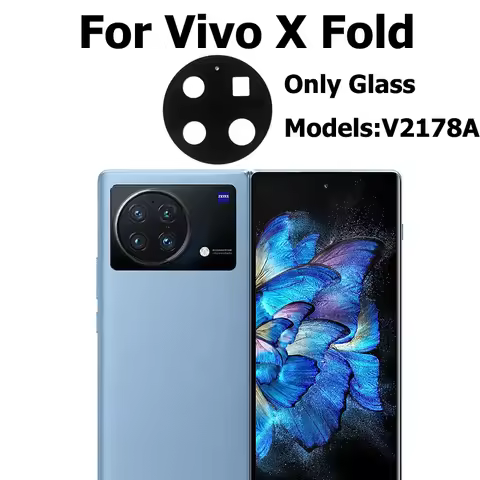 Back Rear Camera Glass Lens Cover Replacement With Glue Sticker Adhesive For Vivo X Fold V2178A Repa