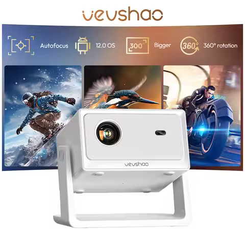 VEVSHAO A16 Autofocus Projector Full HD Native 1080P 4K Projector Video With Wifi6 BT5.0 Home Outdoo
