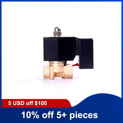 3/8" to 2'' Brass Non-Hot Normally Closed Solenoid Valve 220V 12V 24V Solenoid Valve For Long-time W