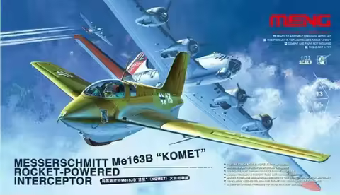 Meng Model QS-001 1/32 Scale Messerschmitt Me 163B "KOMET" Rocket-Powered Interceptor Assembly plast