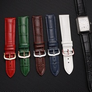 Ultrathin Genuine Leather Watch Strap Suitable for Cartier Santos Tank Solo Watchband Women Men's 12