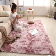 [New Product] Tie-Dye Gradient Carpet Living Room Bedroom ins Long Hair Nordic Simple Carpet Sofa Be