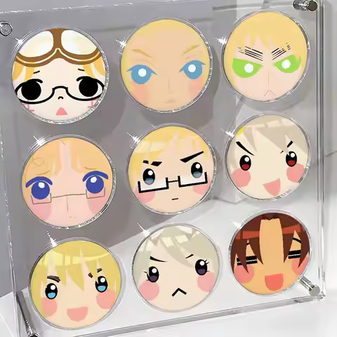 Face H-Hetalia Badges Tinplate Soft Button Pin Brooch Metal Badge Custom Jewelry Accessories Hat Bag