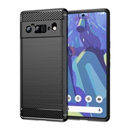 Lereach Carbon Fiber Soft Case for Google Pixel 6 Pro / Google Pixel 6 / Pixel 6A TPU Silicone Anti-