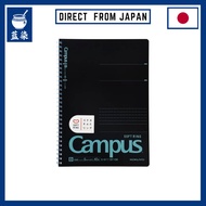 Kokuyo Campus Soft Ring Notebook Semi B5, Dotted B Ruled, 40 Sheets, Black, Blue S-S111BT-DB:Japan
