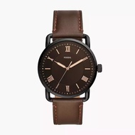 FS5666 Three Hand Brown Leather Analog Watch