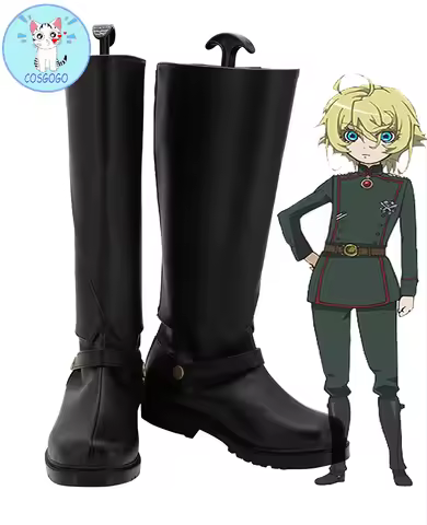 Youjo Senki: Saga of Tanya the Evil Tanya von Degurechaff Cosplay Boots Black Shoes Custom Made Any 