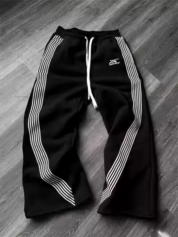 Y2k Embroidered Black Gray Casual Pants Camo Functional Tactical Functional Men's Women's Premium Jo