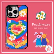 Hot Sale Cute Rainbow Love Heart Wiggle Smiley Flower Animal Phone Case Compatible for iPhone 16 15 