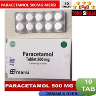 PARACETAMOL MERSI 1 STRIP 10 TABLET / MERSI PARACETAMOL 500 MG KAPLET