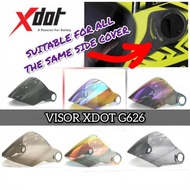 【💯 ORIGINAL】 VISOR XDOT G626 (LIGHT SMOKE / DARK SMOKE / RAINBOW / SILVER / CHROME / SIANG MALAM) ce