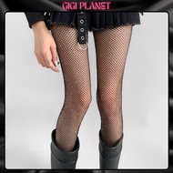 GIGI PLANET rhinestone mesh socks - Super tough fashion mesh socks with 4-way stretch, flattering fo