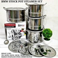 Pan Set Steamer Stock Pot Stainless 4 in 1