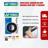 Yonex AC102C Super Grap (3 Grips) Badminton Grip Original Over Grip 11 Colours Super Grap Syntheti
