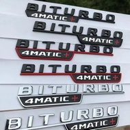 3D Car Fender BITURBO 4MATIC Badge Emblem Sticker For Mercedes C43 AMG W205 W204 E43 W213 W212 GLC43