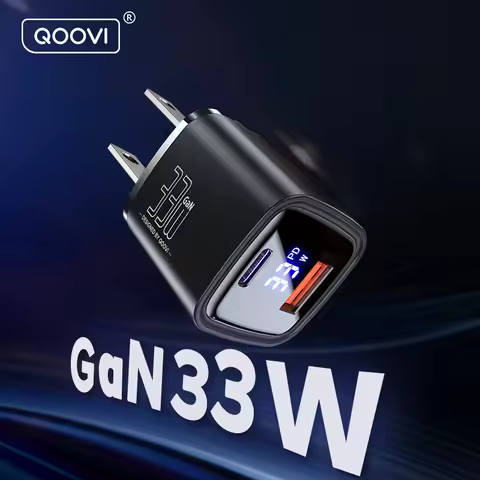 QOOVI 33W GaN Charger USB Type C Fast Charging Adapter Quick Charge QC3.0 PD USB-C Wall Charger For 