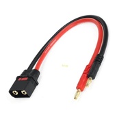btsg QS8 Charging QS8 to 4mm Banana Connectors Plug Charger Cable 10AWG Silicone Wire Cable for Powe