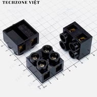 [2 Pieces]- JX5-6002 Terminal Rail Mount Block 2 Pole 60A 500V Wire Size 2.5-16mm2 TechZone Viet