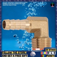 sinhopsa Brass Pipe Fitting G3/8 Male Thread Elbow Hose Barb Coupling Connector Joint Adapter Water 