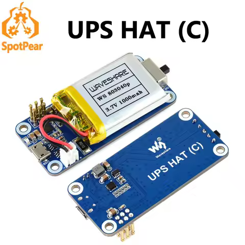 Waveshare UPS HAT (C) Uninterruptible Power Supply UPS HAT For Raspberry Pi Zero UPS