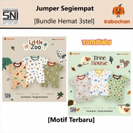 [TOMS] KABOCHAN (1pcs) Newborn Baby Square Jumper 0 - 3 Months Latest Motif | Romper Baby Newborn