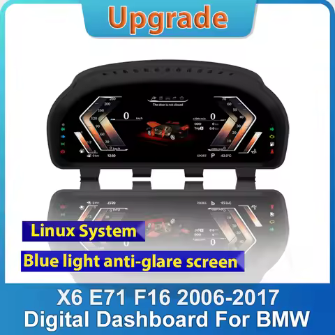 New Car LCD Digital Cluster For BMW X6 E71 X6 F16 2006-2017 Virtual Cockpit SpeedMeter Dash Screen I