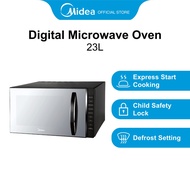 Midea AM823ABV Black Digital Microwave Oven, 23L