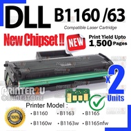 2x Compatible to Del* B1160 B1160w B1163 B1163w B1165 B1165nfw HF44N B 1160 B-1160W B-1163 B-1165