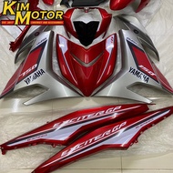 COVERSET Y15 V1 V2 ORIGINAL VELOZI EXCITER GP 2015 MERAH SILVER RED STRIPE TANAM
