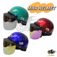 Original MHR III Steng Kura Kura Half Cut Helmet Topi Keledar with Visor BKP Tinted Sunlight Visor