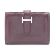 【二手】愛馬仕 HERMES 卡包 Bearn Mini Raisin 小牛皮（牛皮）Bearn 卡包 Raisin 女士二手 B