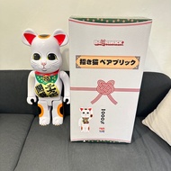 BE@RBRICK 白色招財貓開 運千萬両1000%