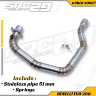 Benelli motobi 200 evo / benelli 200 efi stainless pipe 50mm