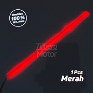 Lampu Alis DRL Elastis LED 30 cm Diam Fleksibel Variasi Motor Mobil Universal Anti Tahan Air