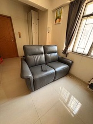 kuka 全真皮電動雙座沙發