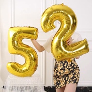 107cm Digital Balloon Children's First Birthday Hundred Days Decoration Aluminum Film Giant Digital 